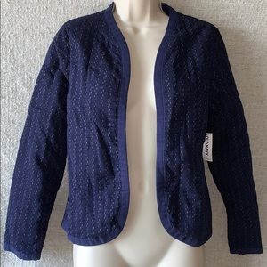 Quilted open-front jacket. Size XS.